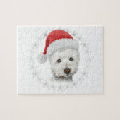 kerstwestie Dog Art Legpuzzel (Horizontaal)