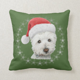 kerstwestie Dog Art Pillow Kussen