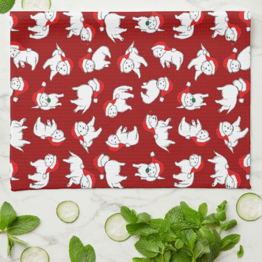 kerstwesties Tea Towel Theedoek (Gevouwen)