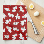 kerstwesties Tea Towel Theedoek (Quarter Fold)