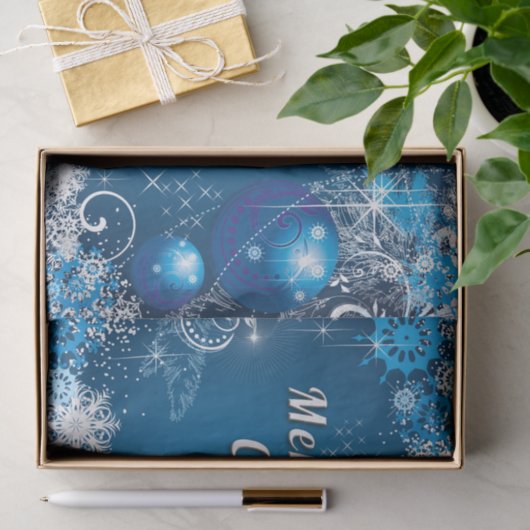 kerstwhisky Snowflake Swirls Tissuepapier (Geschenk)