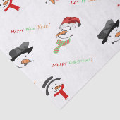 Kerstwhisky Snowman Pattern Tissuepapier (Detail)