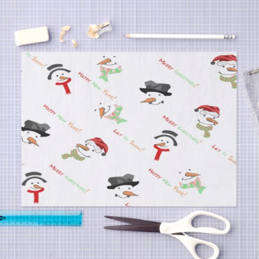 Kerstwhisky Snowman Pattern Tissuepapier (Craft)