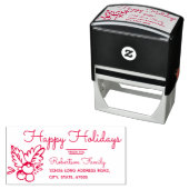 Kerstwhiskyhandendrain Holly Berries Zelfinktende Stempel (In situ)