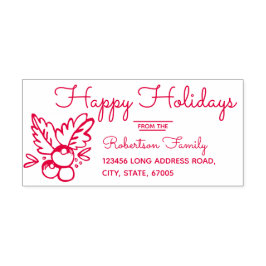 Kerstwhiskyhandendrain Holly Berries Zelfinktende Stempel