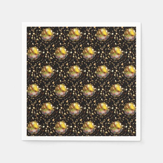 kerstWieg Nativiteitsscène Baubles Starry Chic Servet (Voorkant)