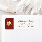 kerstwieken met glans - adresetiketten etiket (Insitu)