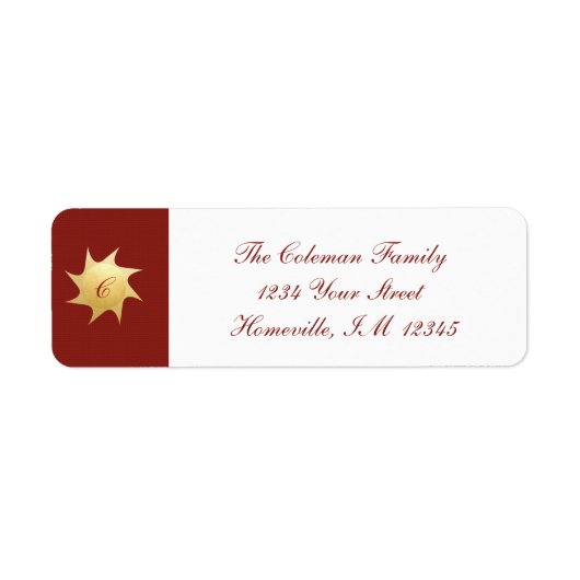 kerstwieken met glans - adresetiketten etiket (Voorkant)