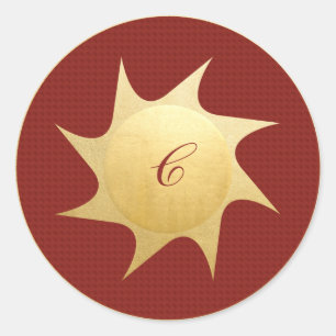 kerstwieken - ronde sticker