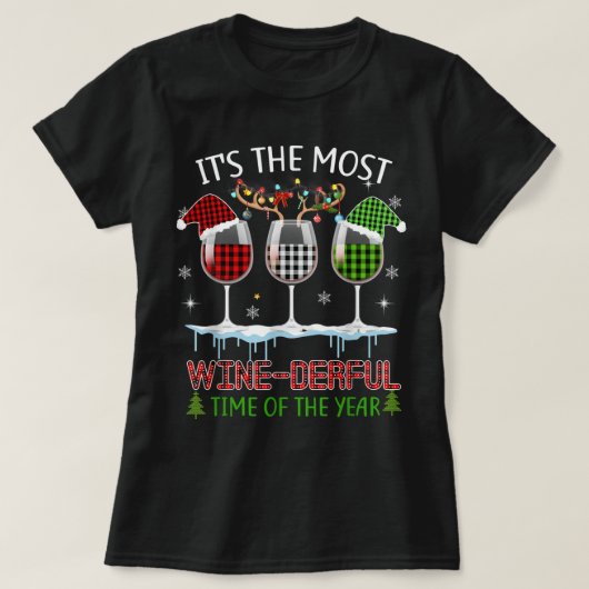 kerstwijn - alcohol pajama - Topjes voor Wom T-shirt (Design voorkant)