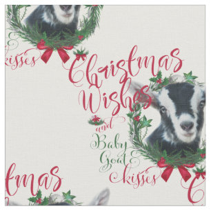 kerstwijn Baby geit kisses alpengeit Fabr Stof