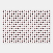 kerstwijn Berry Grey Roos Abstract Pset Inpakpapier Vel (Voorkant 2)