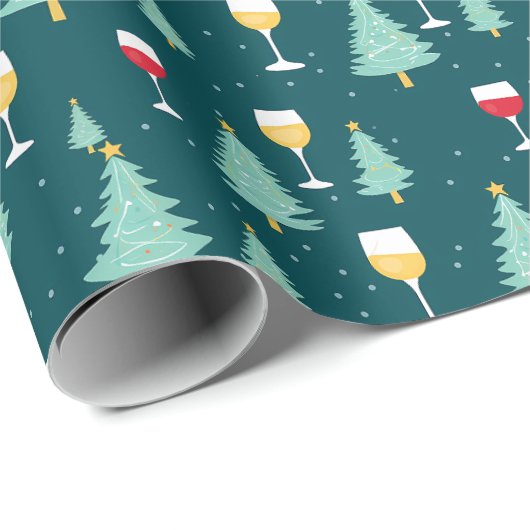 kerstwijn cadeaupapier (Rol Hoek)