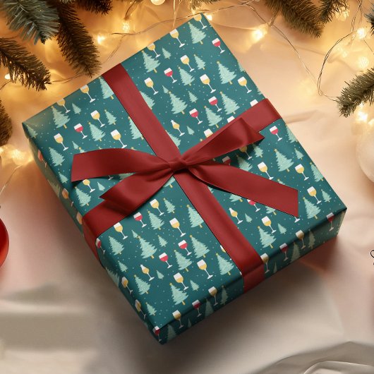 kerstwijn cadeaupapier