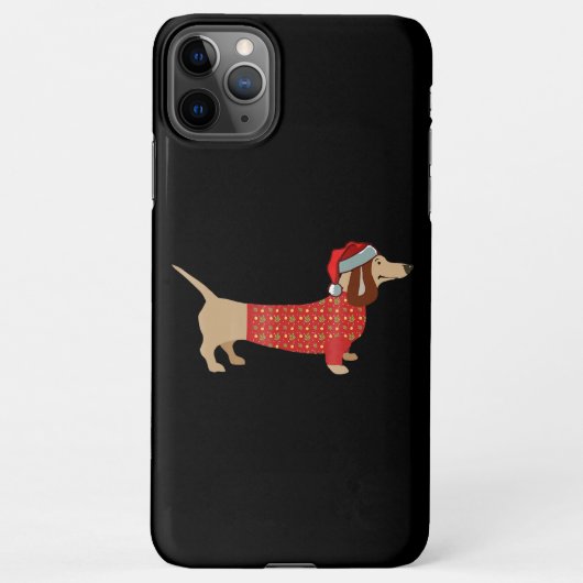 kerstwijn Doxie Doxie bij honden iPhone Hoesje (Achterkant)