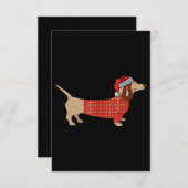 kerstwijn Doxie Doxie bij honden RSVP Kaartje (Voorkant / Achterkant)