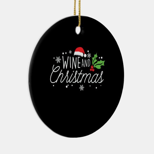 Kerstwijn en kerstwijn keramisch ornament (Rechts)