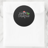 Kerstwijn en kerstwijn ronde sticker (Tas)