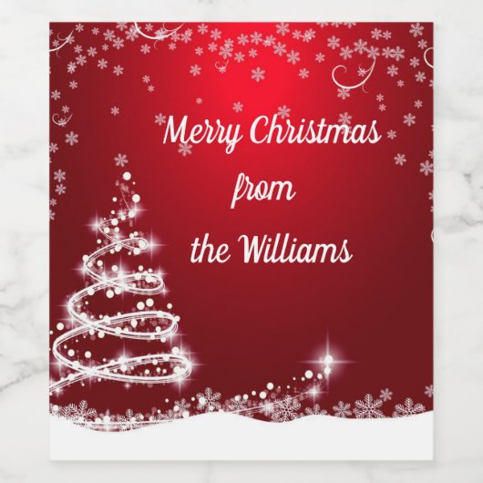 Kerstwijn - Etiket op maat (Enkel label)