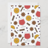 Kerstwijn feestdagen rode gemulgeerde wijncocktail feestdagenkaart (Achterkant)