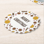 Kerstwijn feestdagen rode gemulgeerde wijncocktail kartonnen onderzetters (Gekanteld)