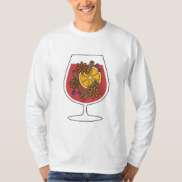 Kerstwijn feestdagen rode gemulgeerde wijncocktail t-shirt