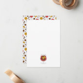 Kerstwijn feestdagen rode gemulgeerde wijnspecerij notitiekaartje (Voorkant / Achterkant in situ)