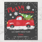 Kerstwijn flesetiket UTE rood Wijn Etiket (Enkel label)