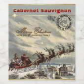 Kerstwijn geleverd door Sleigh Wijn Etiket (Enkel label)