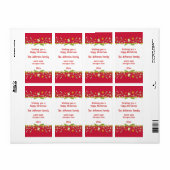 Kerstwijn gepersonaliseerd etiket mistletoe red (Full Sheet)