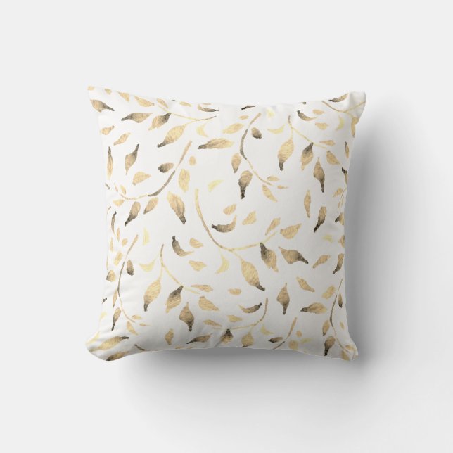 Kerstwijn Golden Rustic Vintage Elegant Kussen (Voorkant)