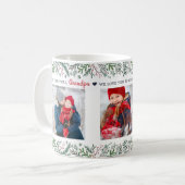 Kerstwijn groen fotofeest koffiemok (Voorkant links)