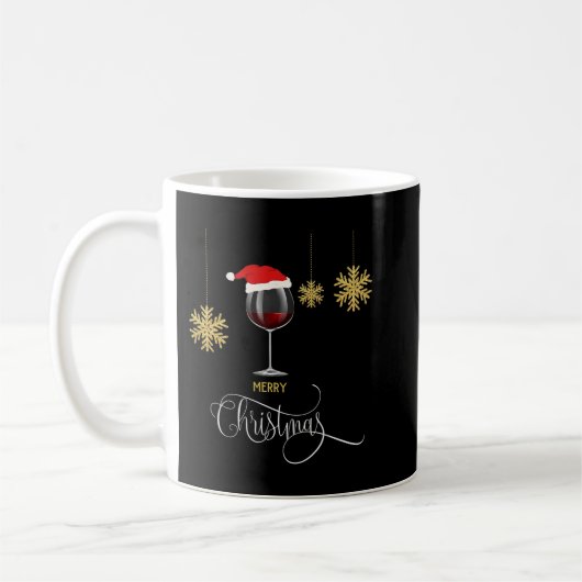 Kerstwijn kerstcadeautje voor dames koffiemok (Links)