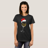 Kerstwijn Kerstwijn Wijnglas Vrolijk Kerstfeest T-shirt (Voorkant volledig)