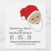 Kerstwijn met kerstcadeauetiket wijn etiket (Enkel label)