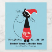 kerstwijn met kerstwijn voor kerstkerstwijn wijn etiket (Enkel label)