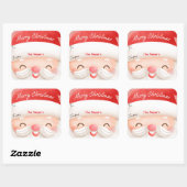 Kerstwijn- of cadeauetiketten vierkante sticker (Vel)