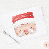 Kerstwijn- of cadeauetiketten vierkante sticker (Envelop)
