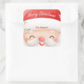 Kerstwijn- of cadeauetiketten vierkante sticker (Tas)