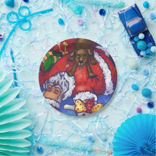 kerstwijn schilderen papieren bordje (Feest)