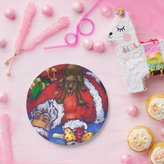 kerstwijn schilderen papieren bordje (Feest)