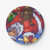 kerstwijn schilderen papieren bordje (Voorkant)