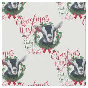 Kerstwijn sm Baby Goat Kisses Alpiene Goat Stof