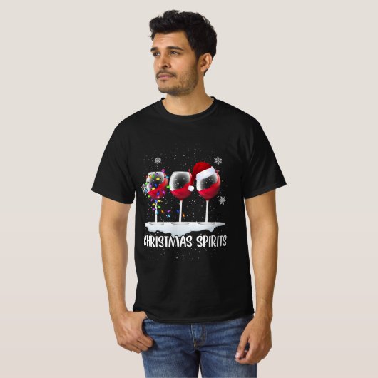 kerstwijn t-shirt (Voorkant volledig)