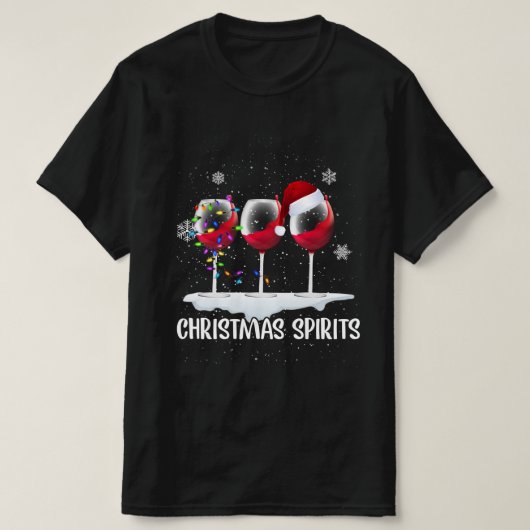 kerstwijn t-shirt (Design voorkant)