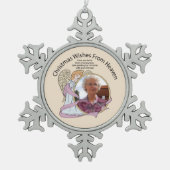 kerstwijn uit de hemel-sneeuwflake-sierbloem tin sneeuwvlok ornament (Voorkant)