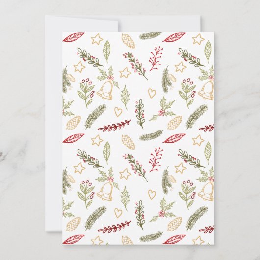 Kerstwijn uit onze nieuwe thuisruimte en pine aankondiging (Achterkant)