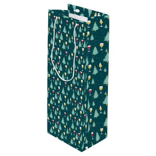 kerstwijn wijn cadeautas (Voorkant Gekanteld)