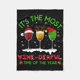 Kerstwijn Xmas Alcohol Pyjama Pj Tops Voor Vrouwen Fleece Deken