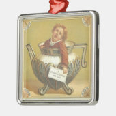 Kerstwijnen Metalen Ornament (Links)